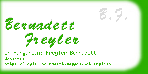 bernadett freyler business card